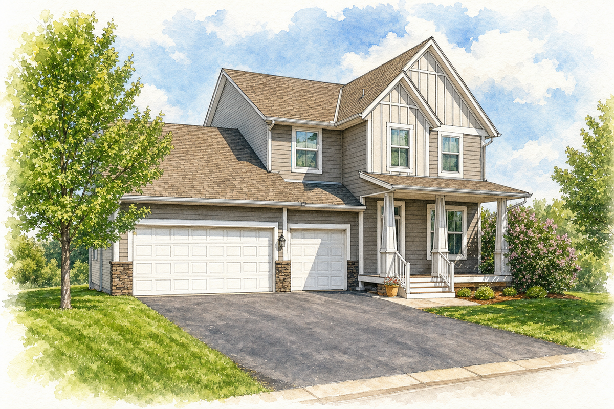 Watercolor portrait of 15950 Fair Meadows Ln