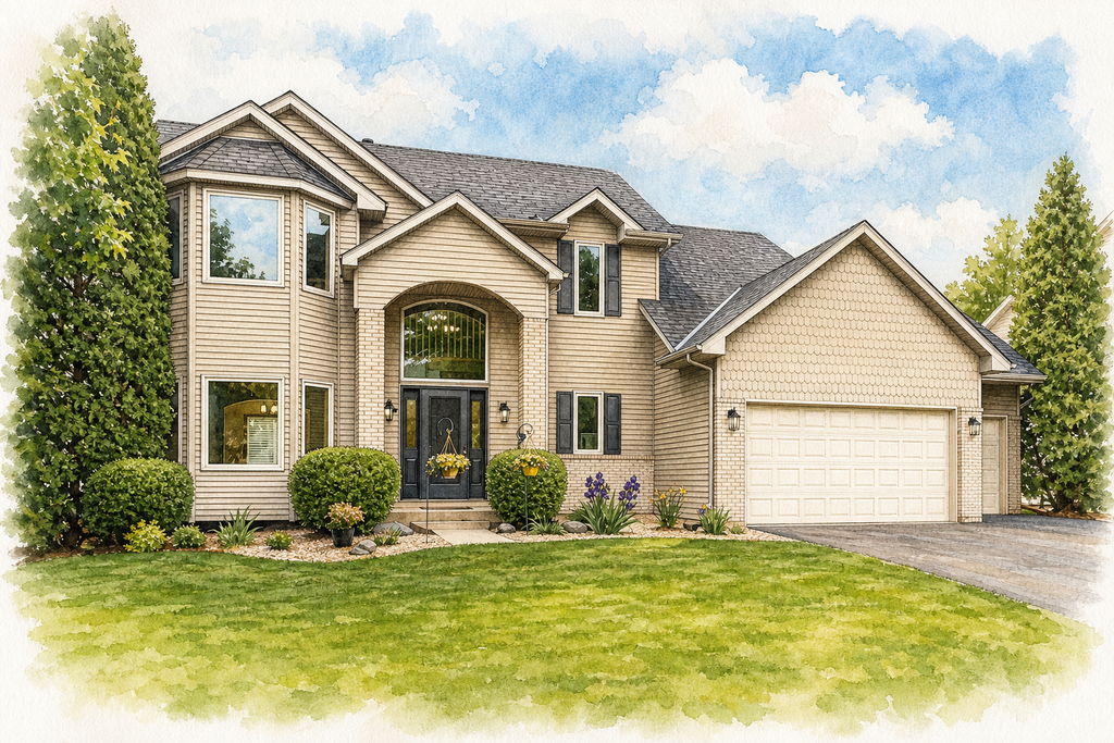 Watercolor portrait of 705 Granite Dr