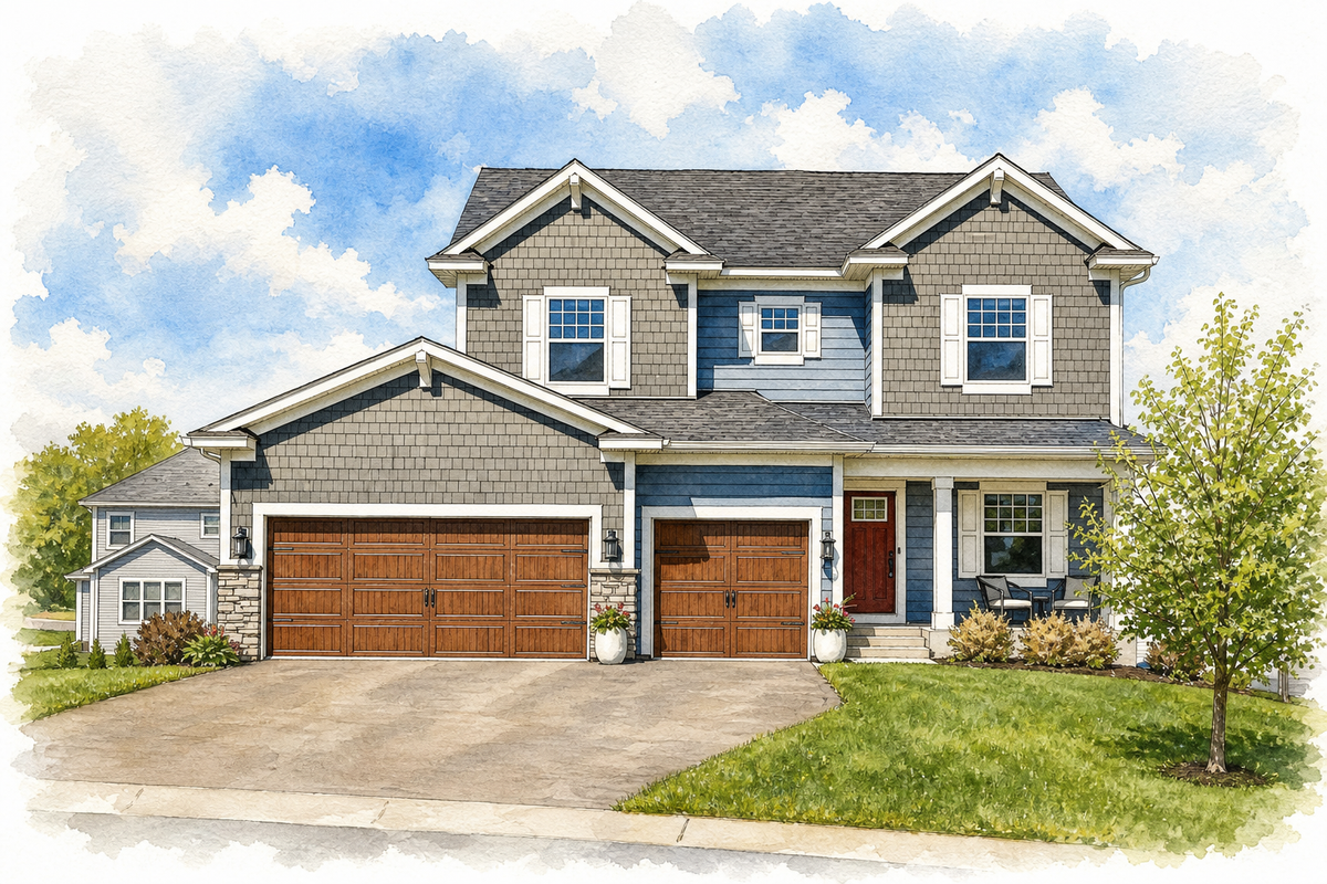 Watercolor portrait of 5903 Mayfair Rd NE