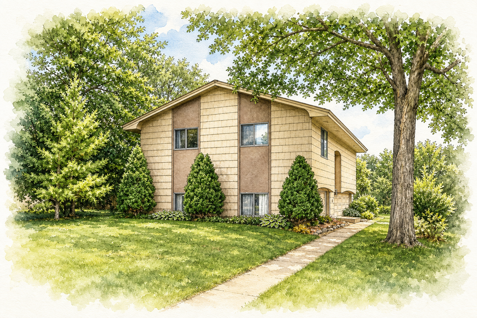 Watercolor portrait of 5326 Knox Ave N