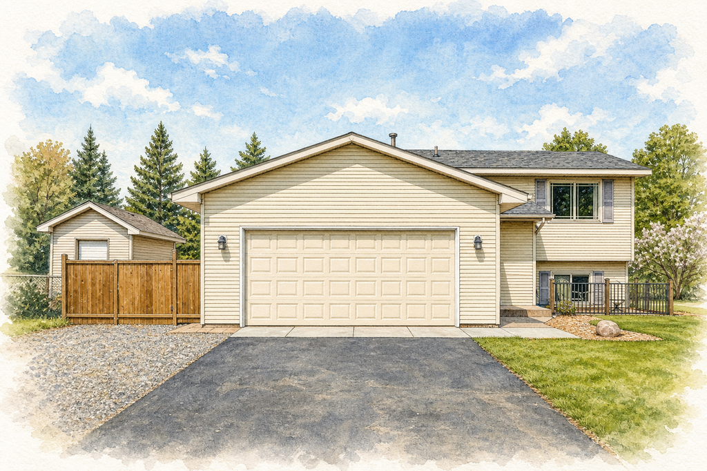 Watercolor portrait of 3343 Quarry Ave