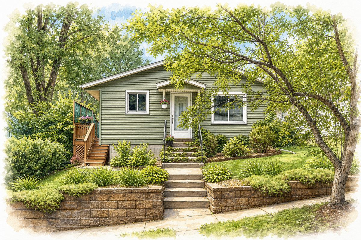 Watercolor portrait of 285 Deubener Pl