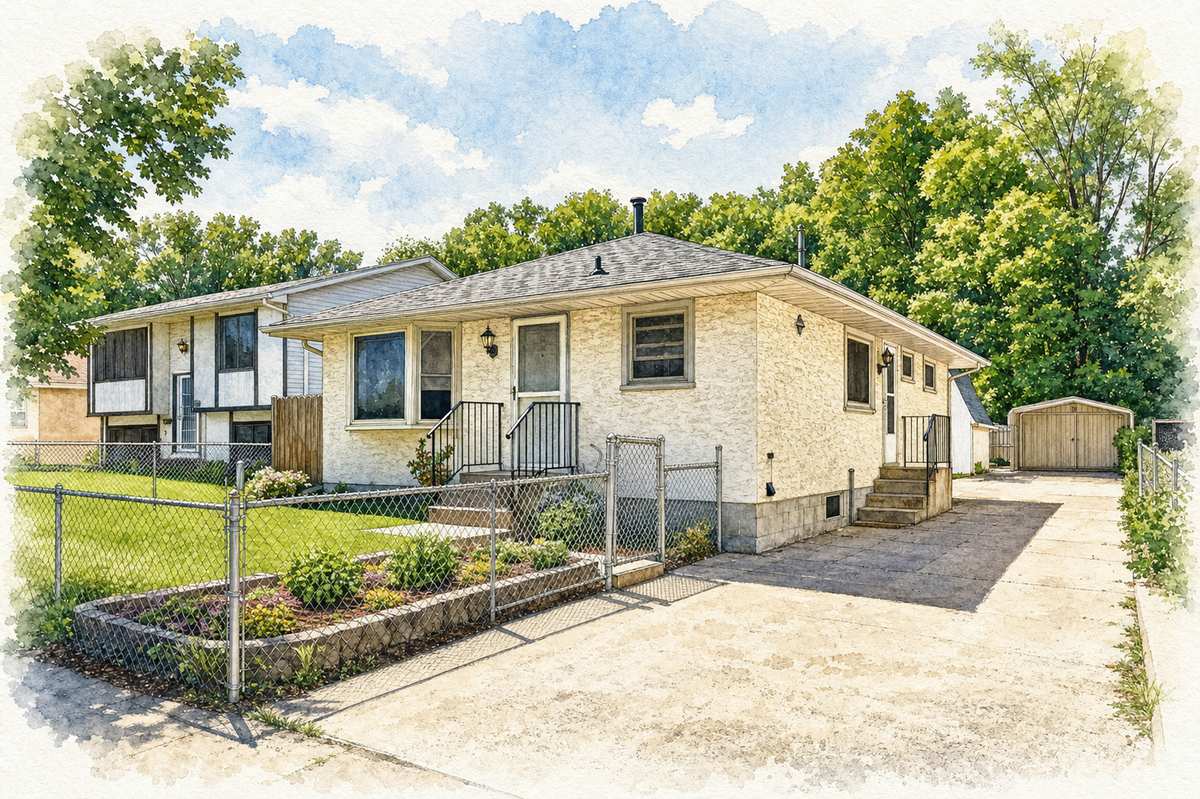 Watercolor portrait of 1576 Case Ave