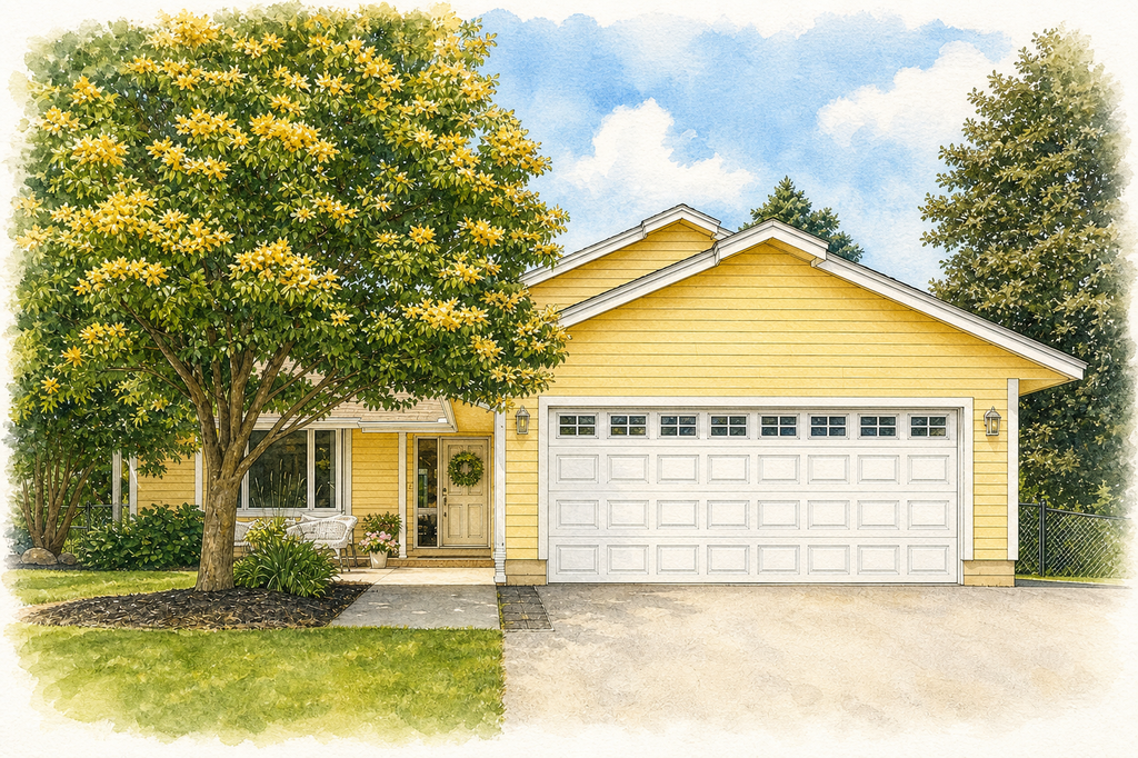 Watercolor portrait of 7470 Atherton Way