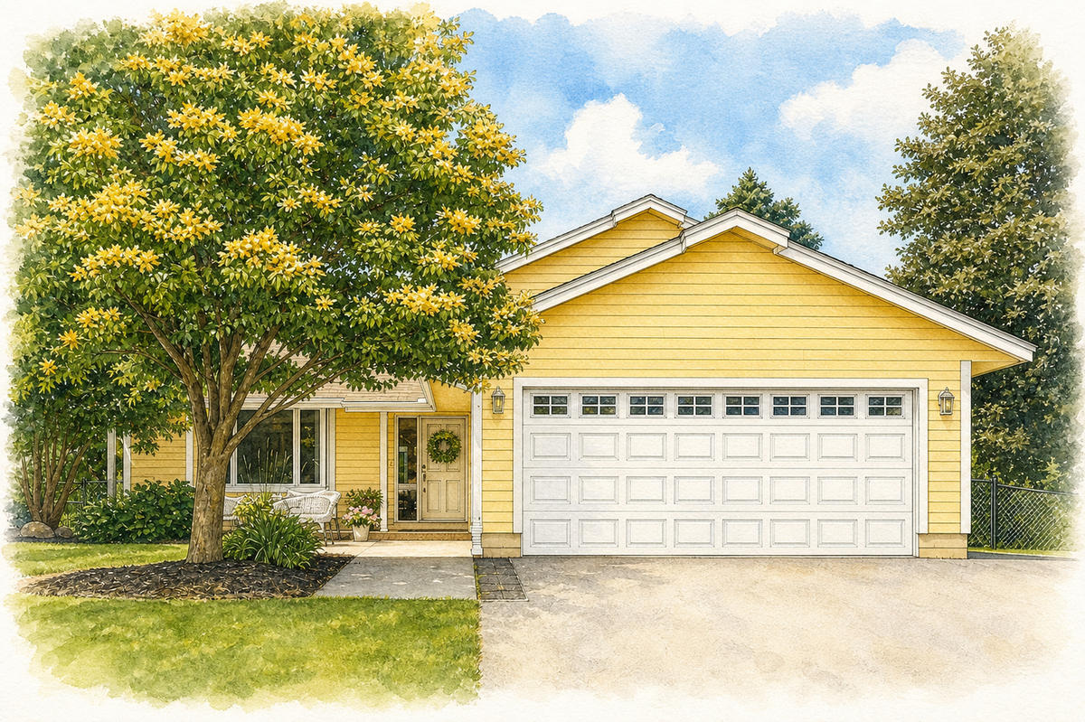 Watercolor portrait of 7470 Atherton Way