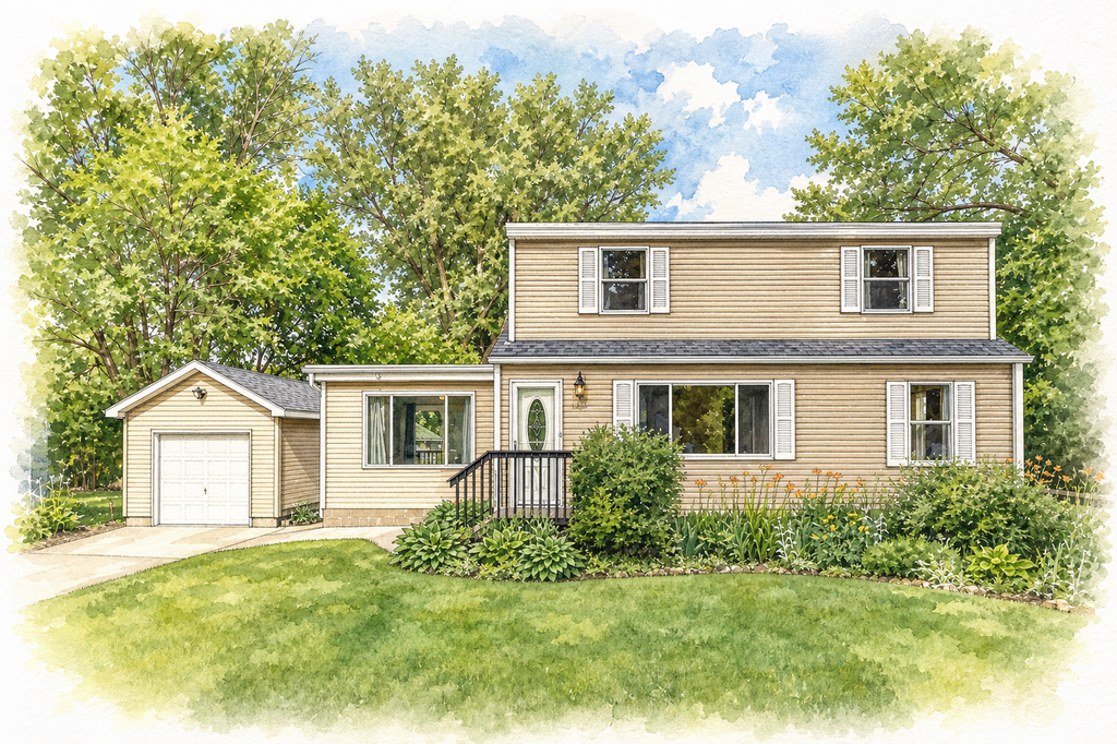 Watercolor portrait of 5386 Clifton Dr