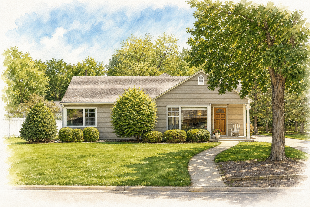Watercolor portrait of 2936 Quail Ave N