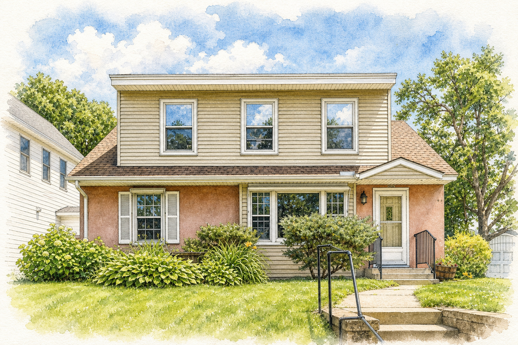 Watercolor portrait of 5813 Newton Ave S