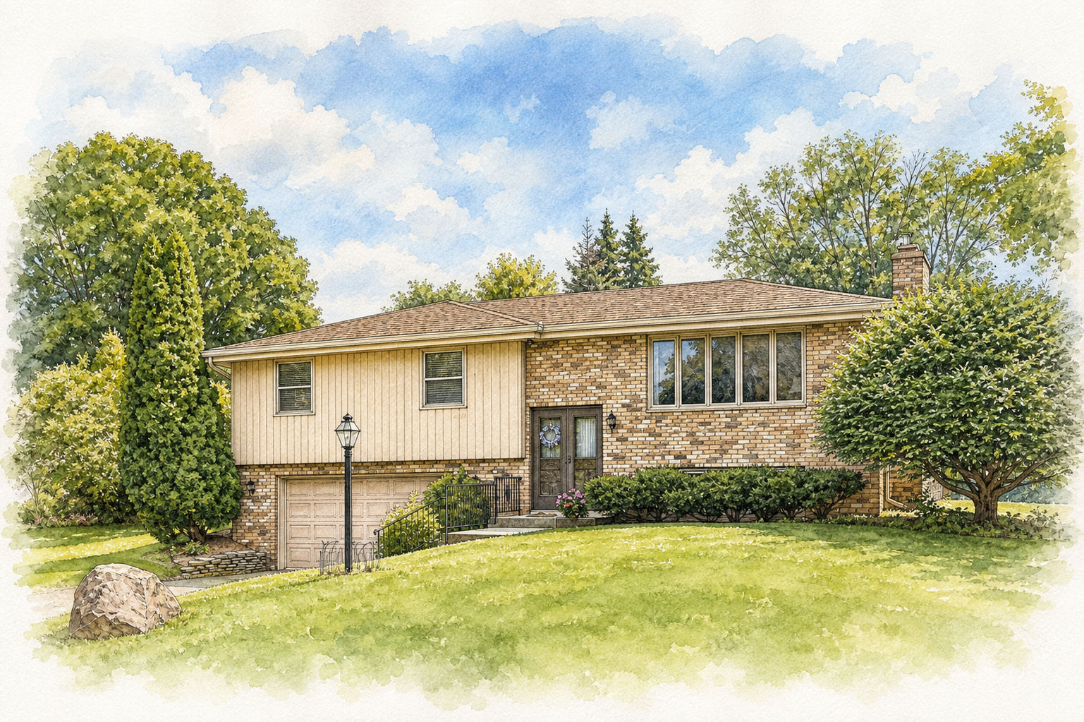 Watercolor portrait of 14925 32nd Ave N