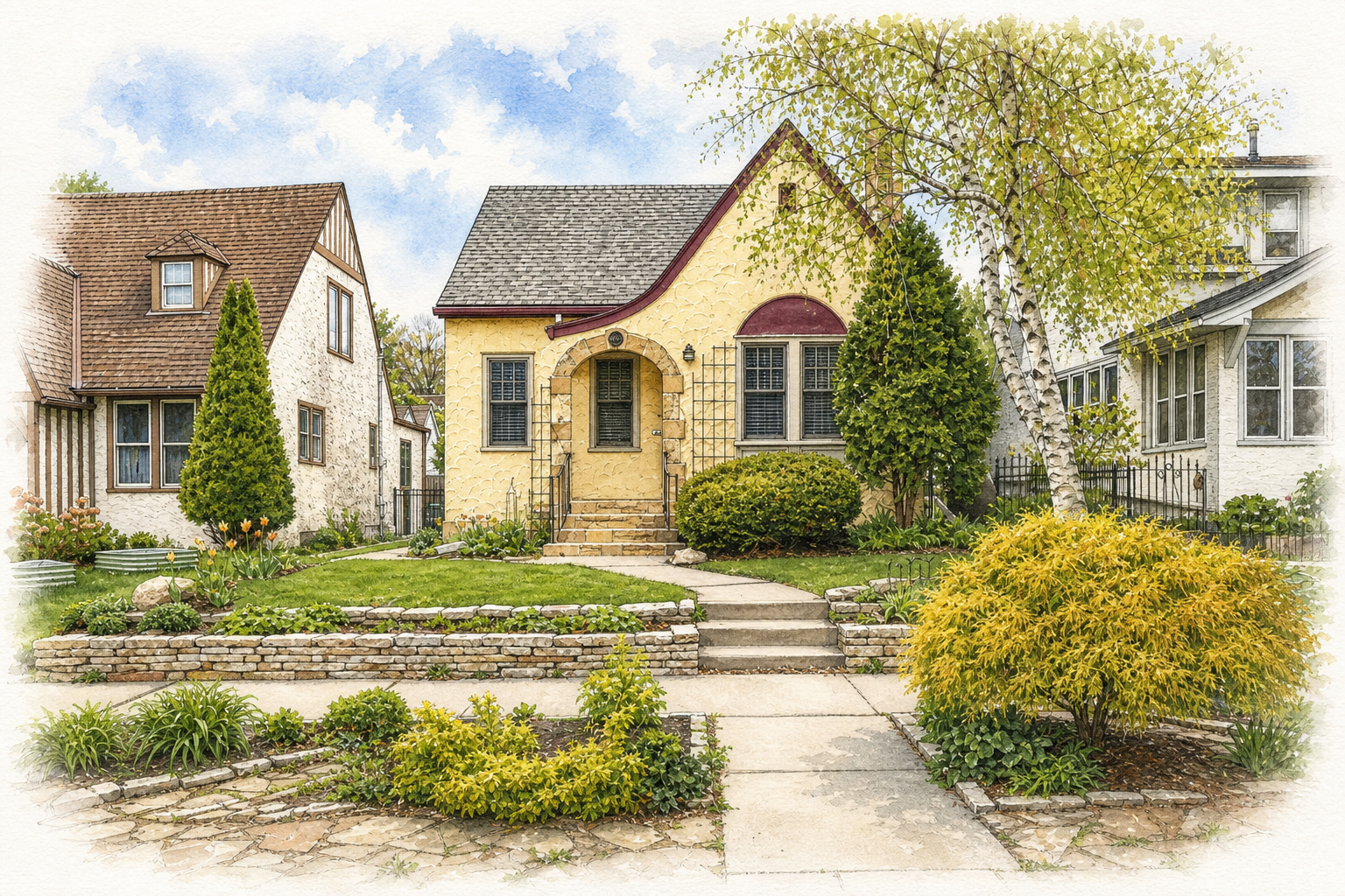 Watercolor portrait of 2095 James Ave