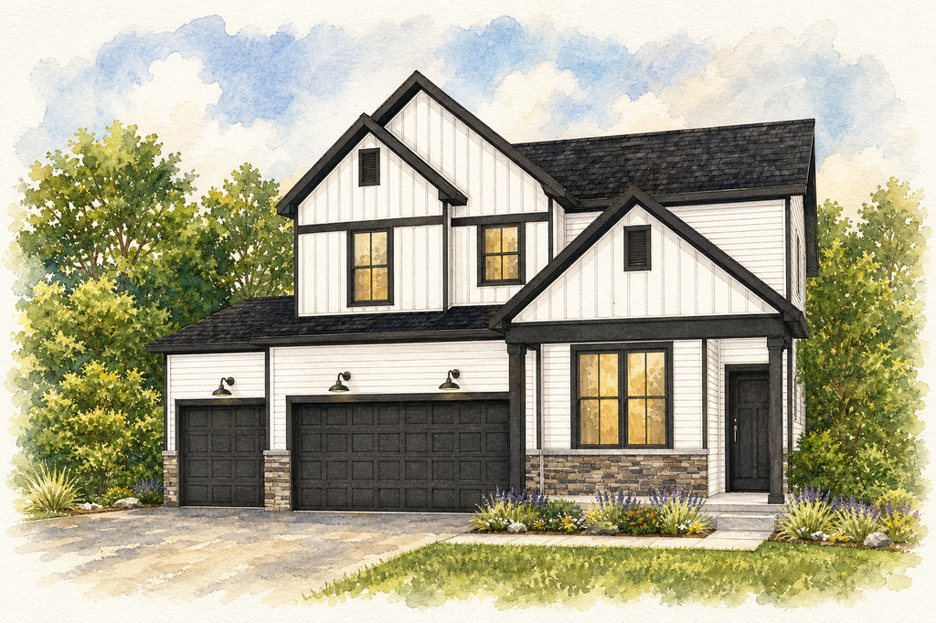 Watercolor portrait of 1595 Norbert Ln