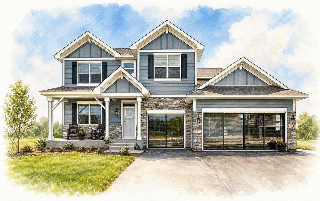 Watercolor portrait of 4764 Blake Ct