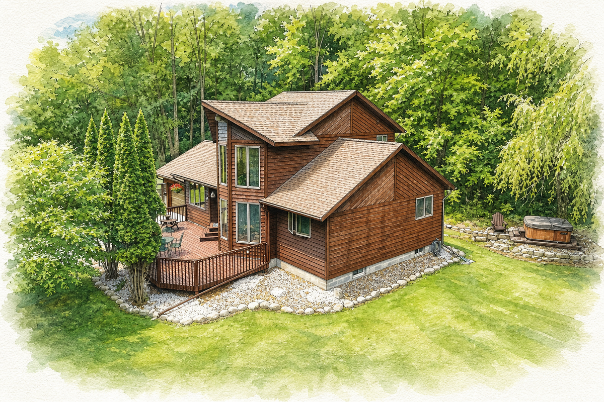 Watercolor portrait of 23076 County Road 15