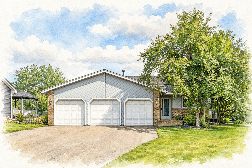 Watercolor portrait of 14655 Greenridge Ln