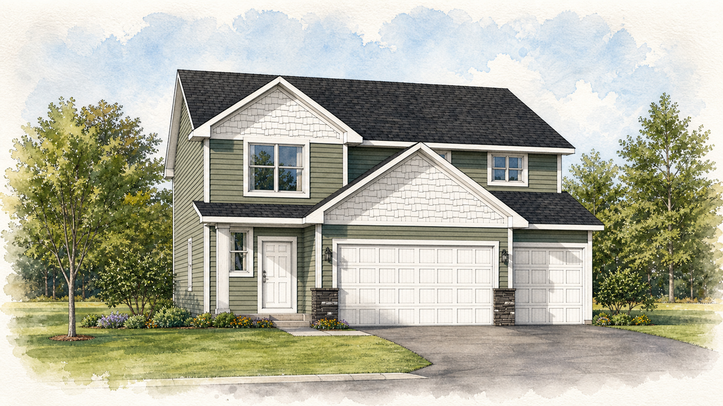 Watercolor portrait of 18501 Lincoln St NW