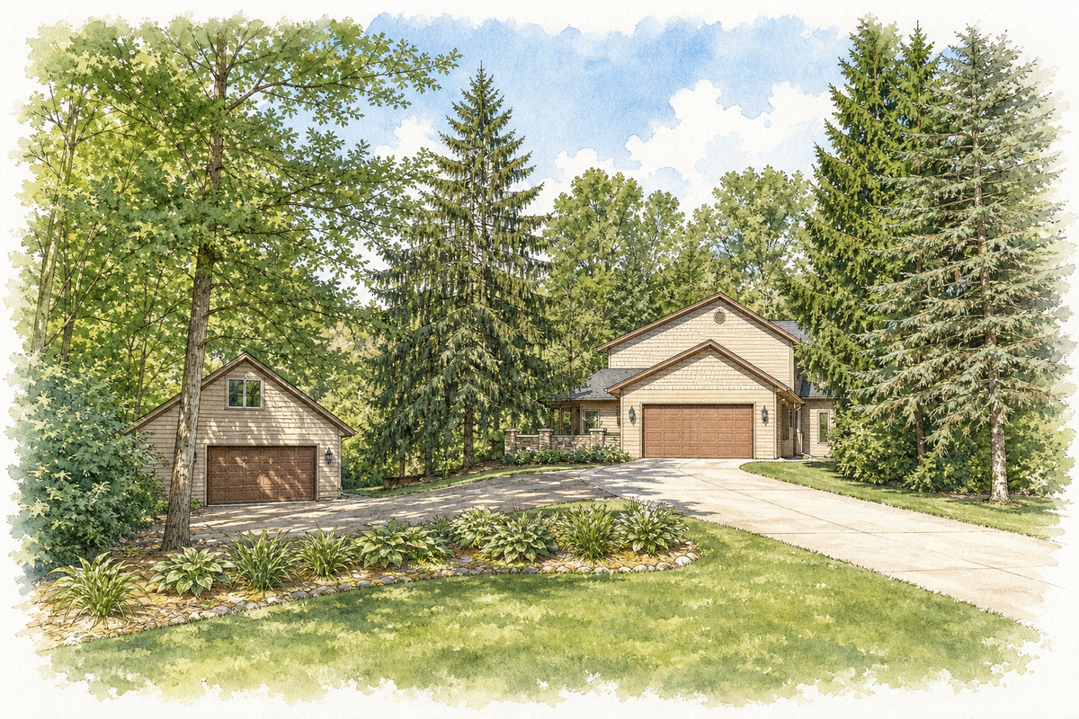 Watercolor portrait of 4572 Wild Canyon Dr