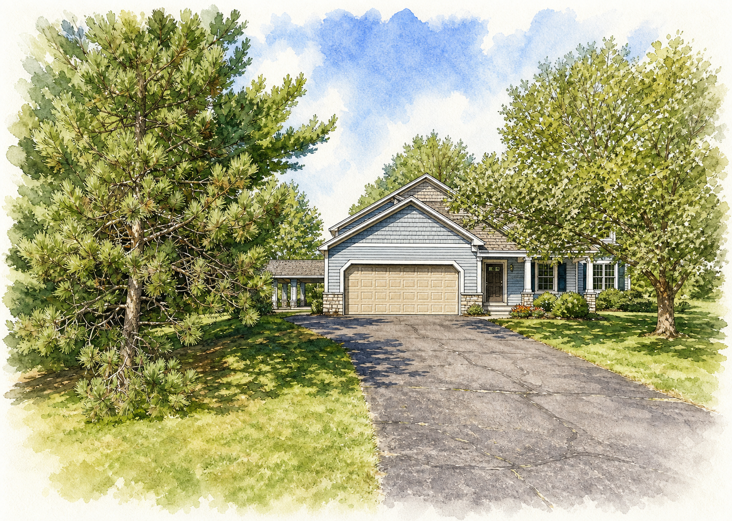 Watercolor portrait of 16560 1st St S