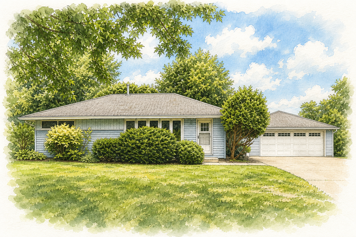 Watercolor portrait of 3607 Baillif Pl