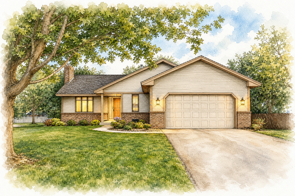 Watercolor portrait of 1286 Limestone Dr S