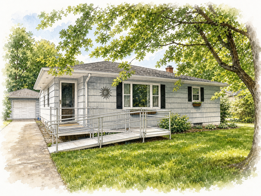 Watercolor portrait of 1516 Oakwood Ave