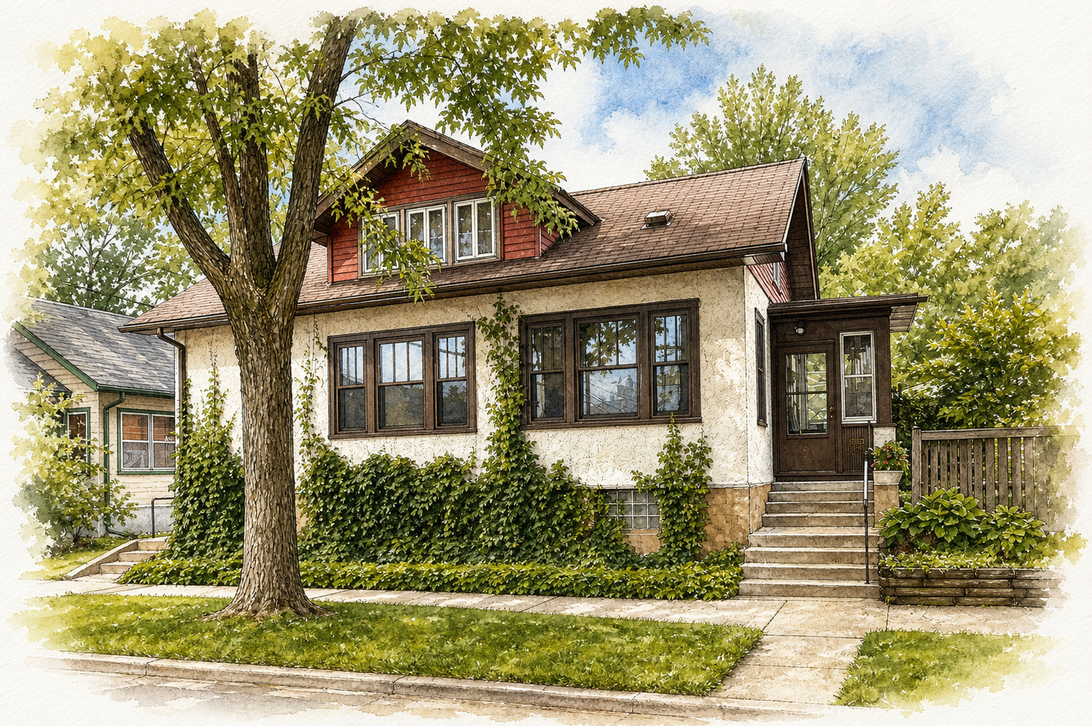 Watercolor portrait of 12 E 39th St