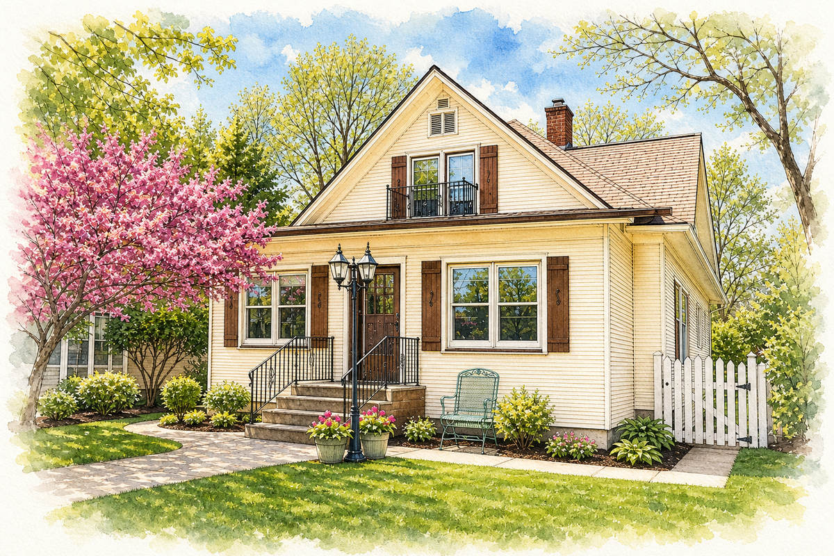 Watercolor portrait of 212 2nd St S