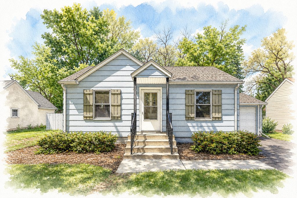 Watercolor portrait of 5327 Colfax Ave N