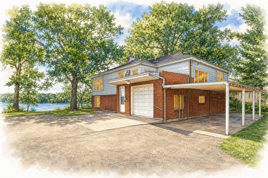 Watercolor portrait of 450 W Horseshoe Dr