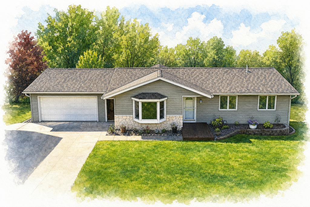 Watercolor portrait of 474 Sunnyview Dr