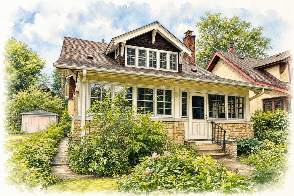Watercolor portrait of 739 Como Ave
