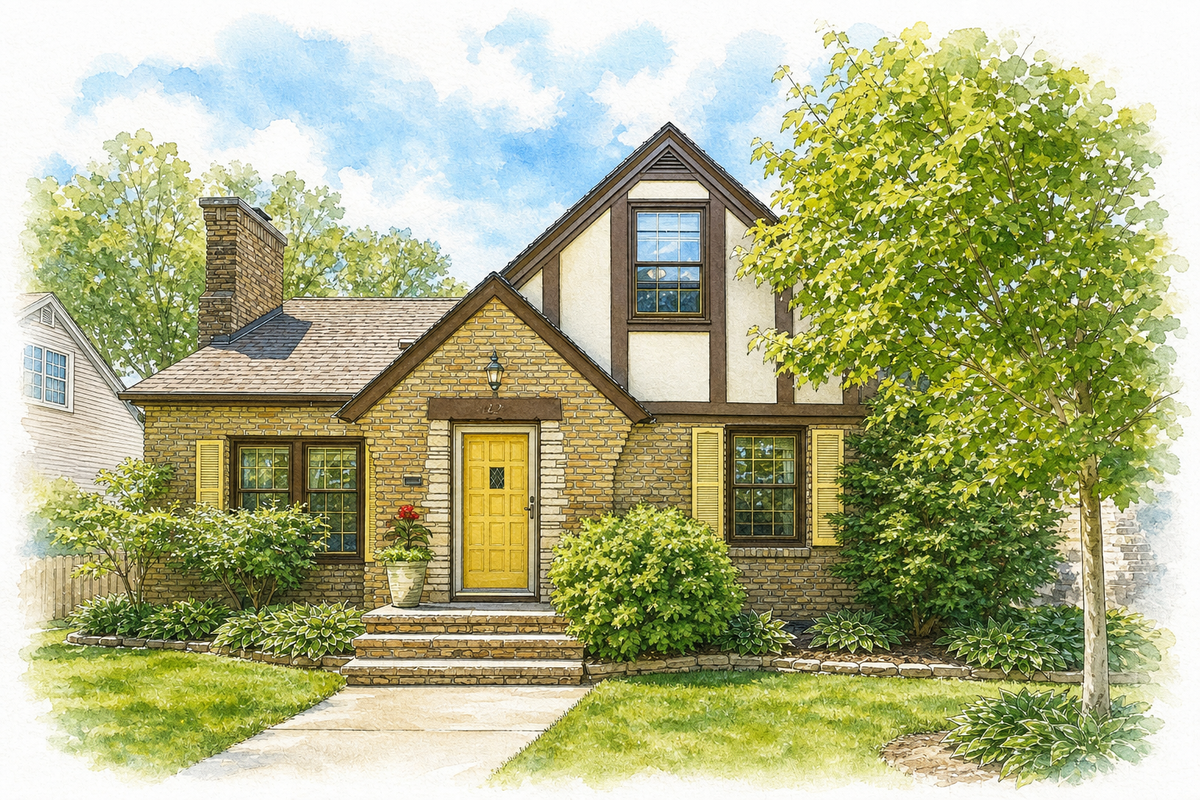 Watercolor portrait of 4227 York Ave N