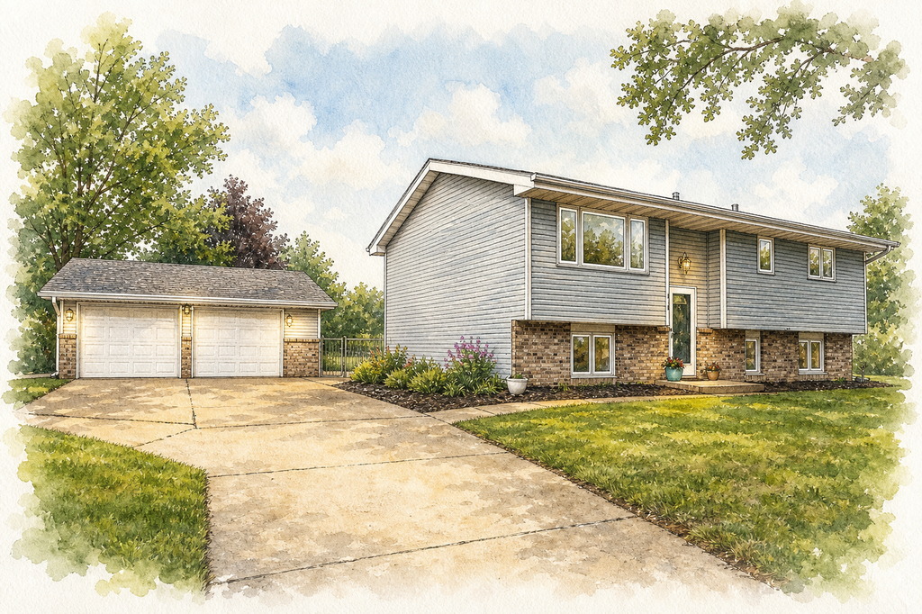 Watercolor portrait of 810 Sunny Ln