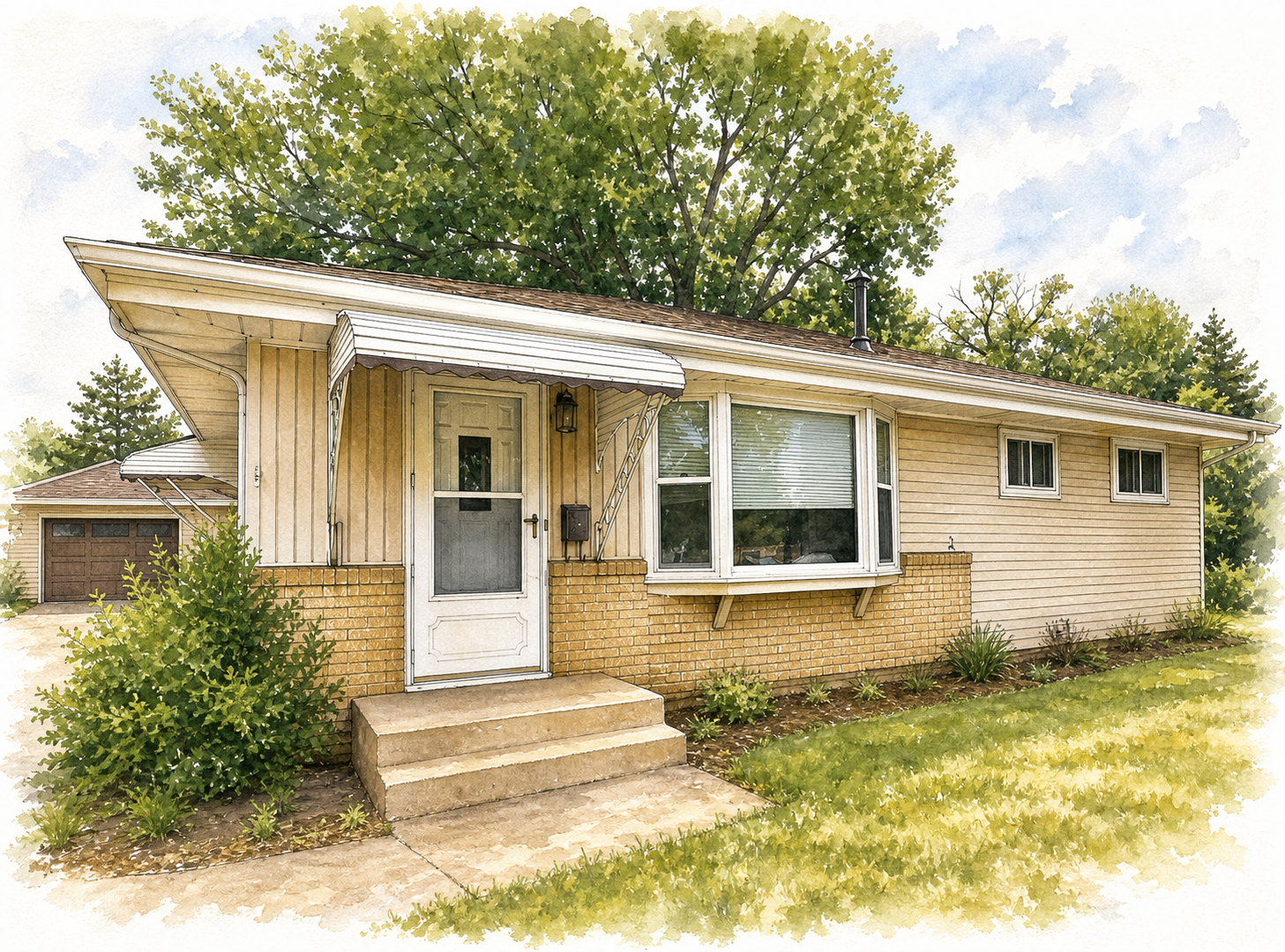 Watercolor portrait of 5611 6th St NE