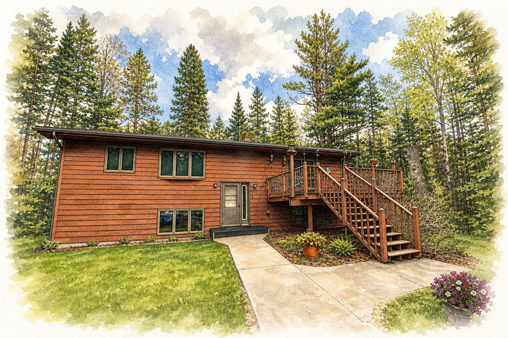 Watercolor portrait of 81 Hautaluoma Rd