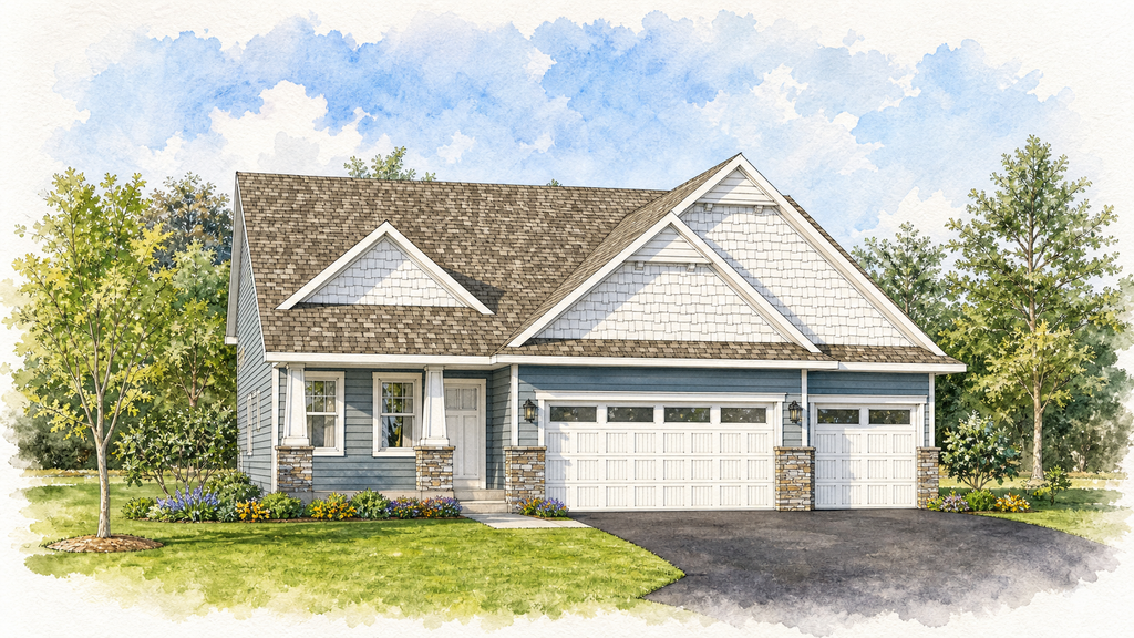 Watercolor portrait of 1934 Fulton Rd