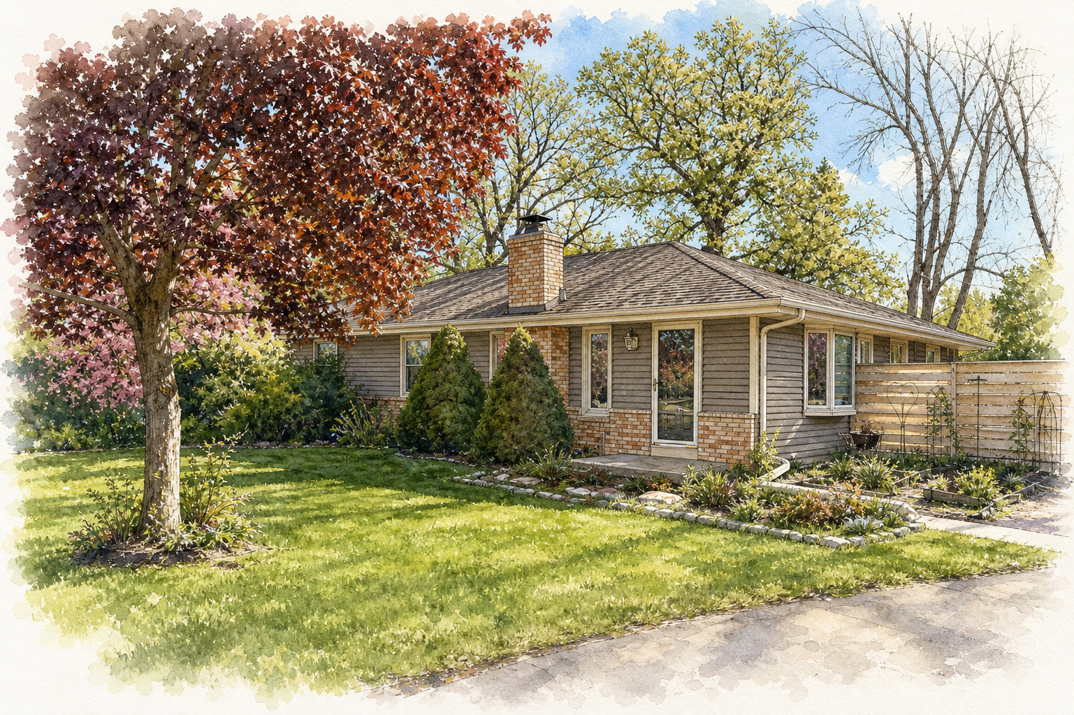 Watercolor portrait of 11309 France Ave S