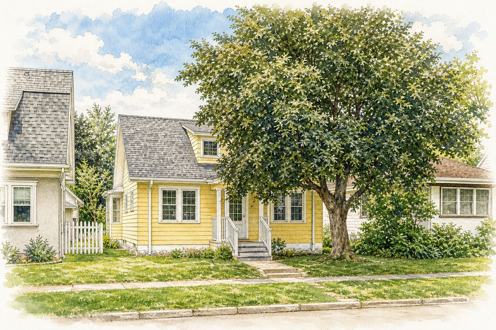 Watercolor portrait of 387 Cretin Ave S