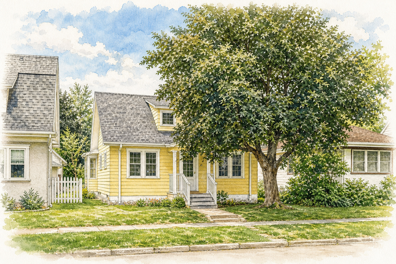 Watercolor portrait of 387 Cretin Ave S