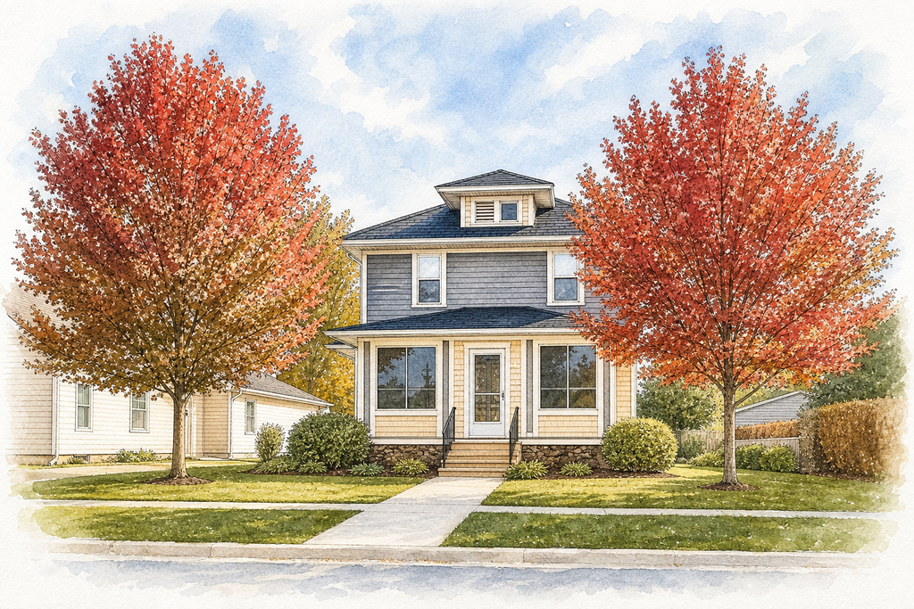 Watercolor portrait of 425 Saint Charles Ave