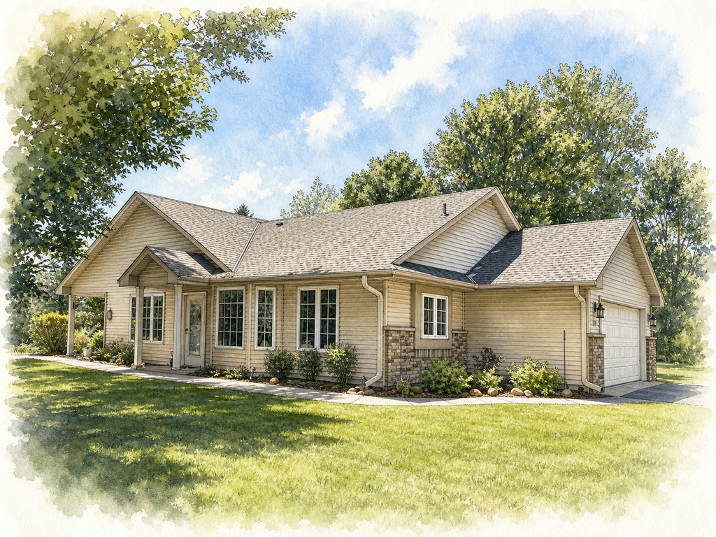 Watercolor portrait of 1119 Fairway Dr