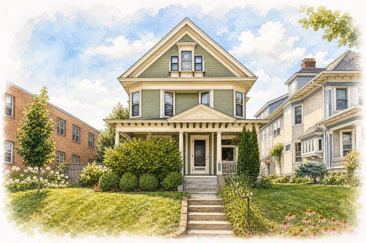 Watercolor portrait of 2444 Bryant Ave S