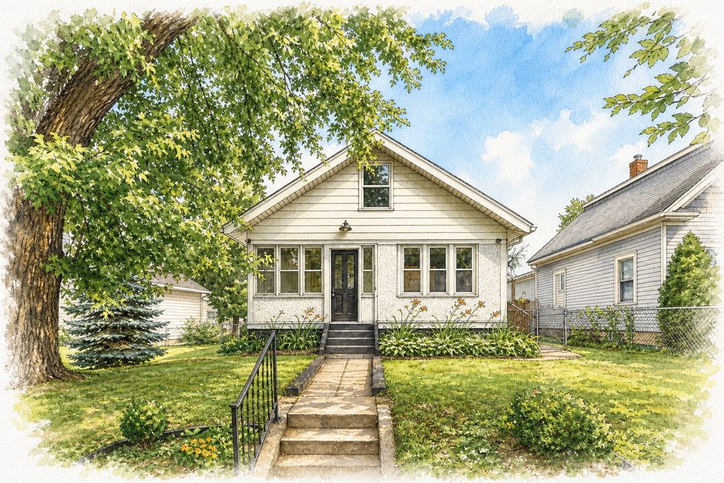 Watercolor portrait of 1069 Minnehaha Ave W