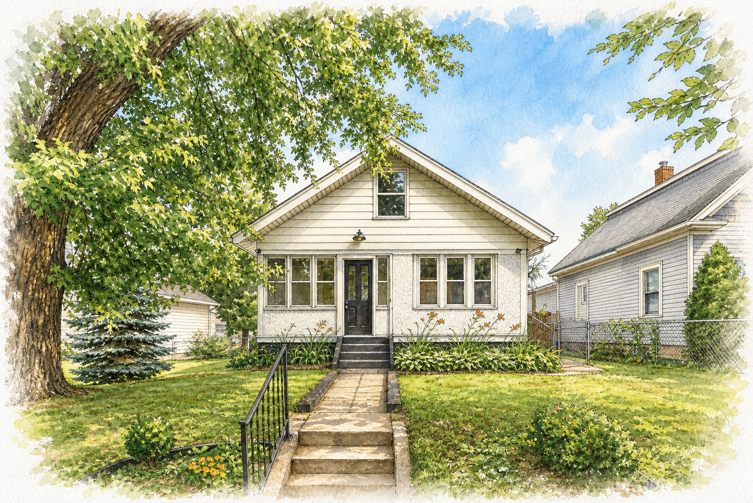 Watercolor portrait of 1069 Minnehaha Ave W