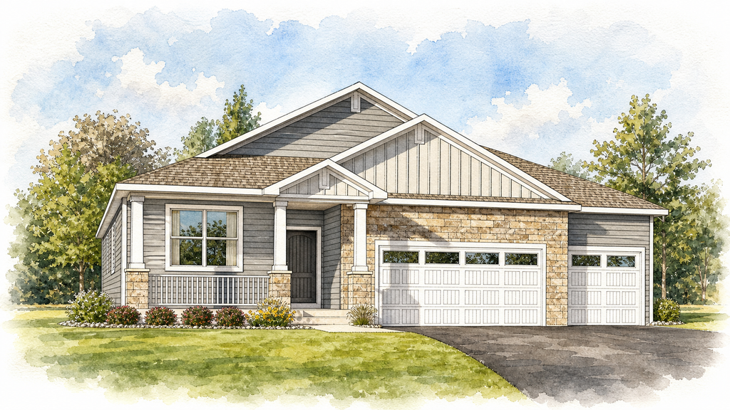 Watercolor portrait of 15186 Quince St NW