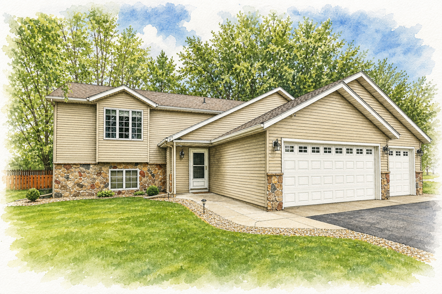 Watercolor portrait of 1120 3rd St N