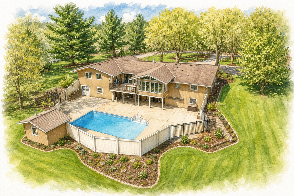 Watercolor portrait of 5101 Ulster Rd