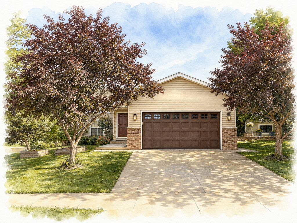 Watercolor portrait of 4997 Gem Ln NW