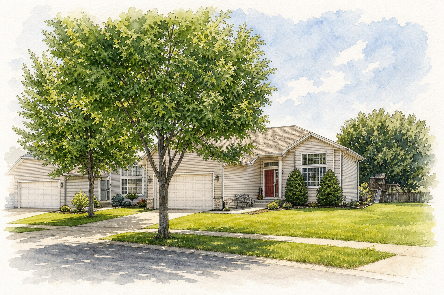 Watercolor portrait of 4820 Savannah Dr NW