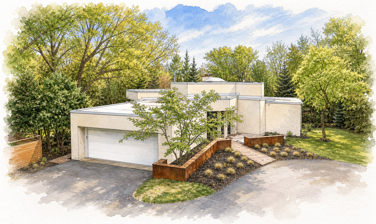 Watercolor portrait of 2300 Longview Cir