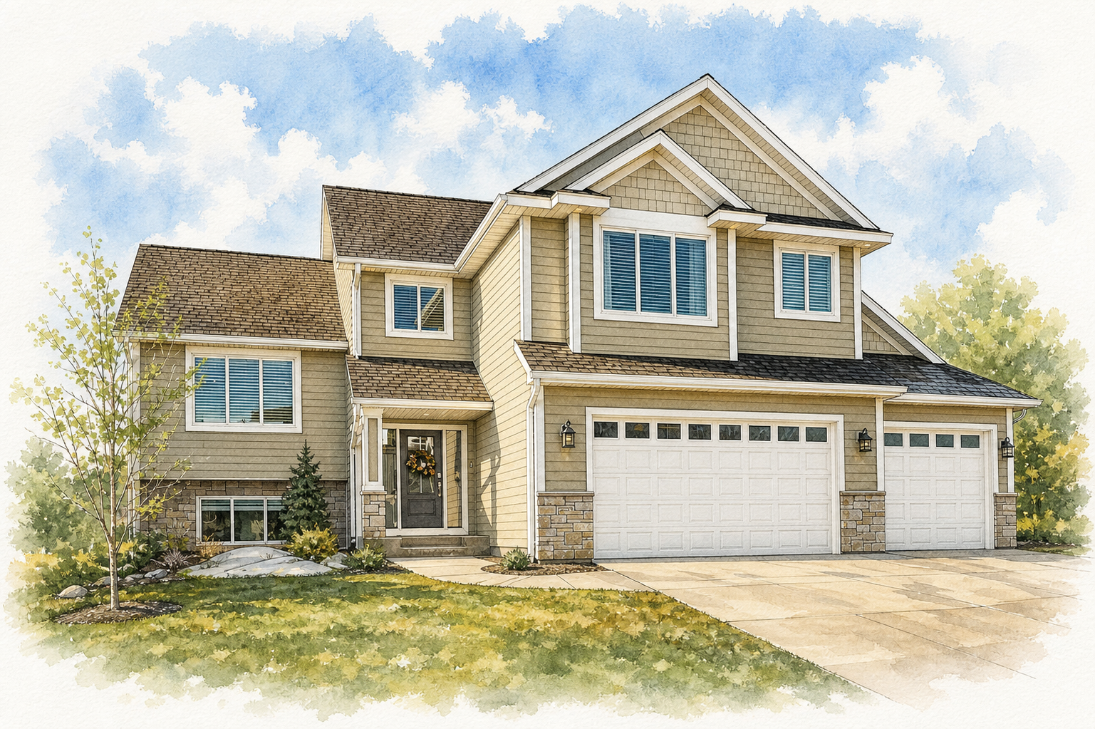 Watercolor portrait of 6385 Summit Pine Rd NW